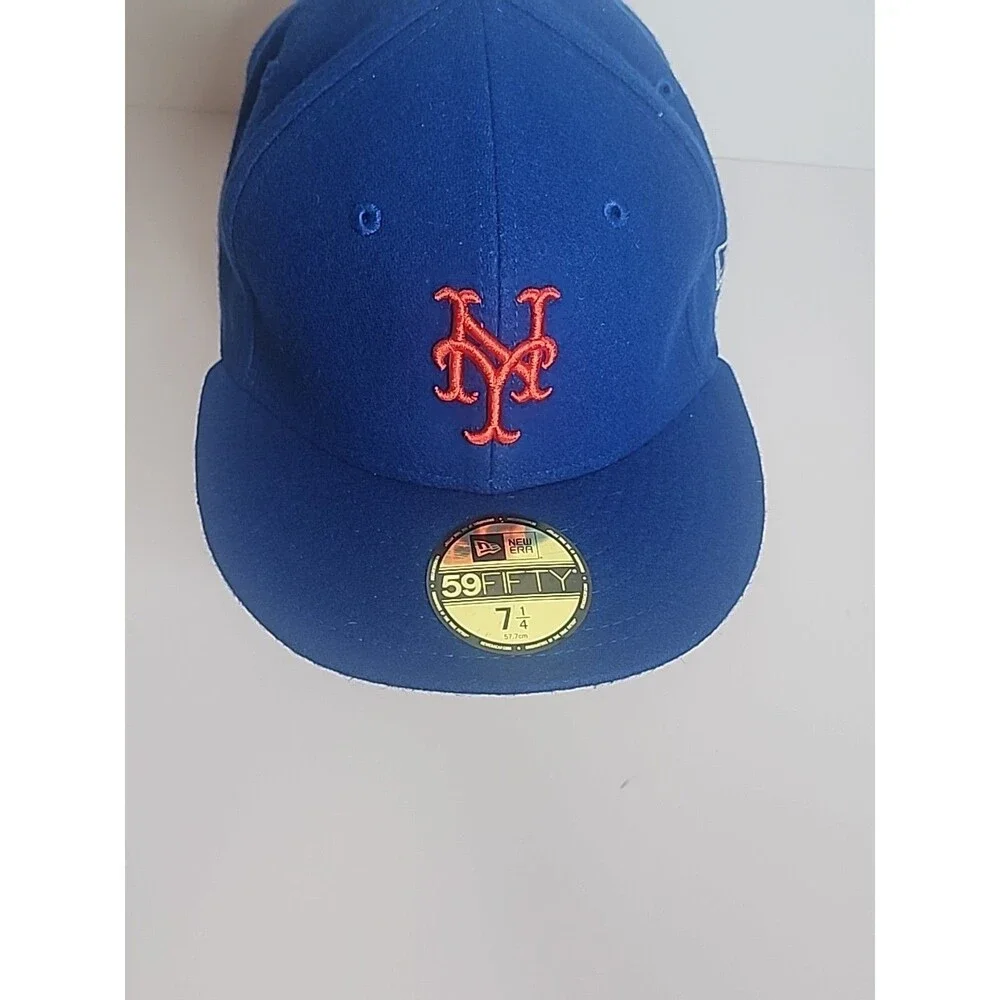 New York Mets New Era 59Fifty Classic Blue Fitted Hat Cap Size 7 1/4 New